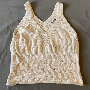 Zara Cable Knit Camisole Wool Cream Large